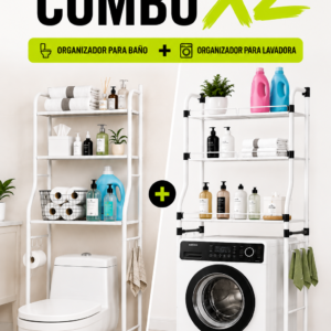 Combo x2: Organizador para Baño + Organizador para Lavadora